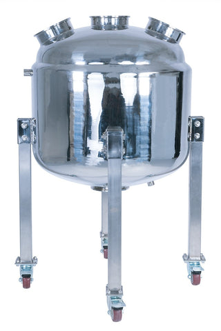 150L 304SS Jacketed Collection and Storage Vessel with Locking Casters