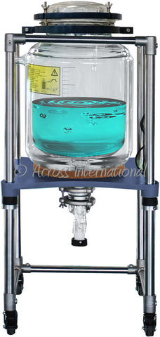 Ai R Series 10L-50L Single or Dual Jacketed Glass Vessel w/ Seal