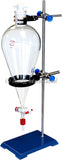 2 Liter Glass Separatory Funnel Kit with All PTFE Valves