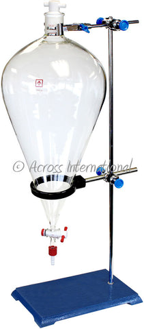 AI 5 Liter Glass Separatory Funnel Kit with All PTFE Valves
