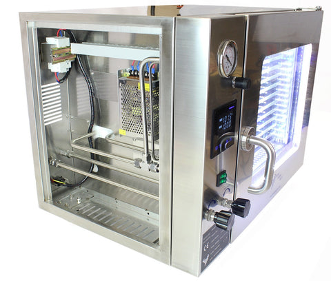 Vacuum Oven 1.9CF Stainless Steel - 5 Wall Heating, Stainless Steel Interior/Exterior, Touch Screen, LED's - 11 Shelves Standard